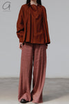BASERANGE JURA Shirt SHJR-CO-AU23 Wine Red